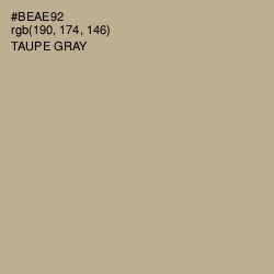 #BEAE92 - Taupe Gray Color Image
